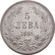 Bulgarien: Lot 2 Stück: 5 Leva 1884 (Alexander I.) Und 5 Leva 1892 (Ferdinand I.), Sehr Schön. - Bulgarie