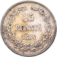 Finnland: Unter Russischen Herrschaft, Alexander III. 1881-1894: 25 Pennia 1894. KM# 6.2. Sehr Schön - Finlandia