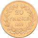 Frankreich - Anlagegold: Louis Philippe I. 1830-1848: 20 Francs 1839 A, KM # 750.1, Friedberg 560. 6 - Other & Unclassified