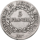 Italien: Lucca E Piombino, Elisa Bonaparte U. Felice Baciocchi 1805-1814: 5 Franchi 1807, Gigante 4, - 1861-1878 : Víctor Emmanuel II