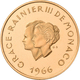Monaco - Anlagegold: Rainier III. 1949-2005: 200 Francs 1966, 10 Hochzeitstag Mit Grace Kelly. Gad. - Other & Unclassified