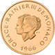 Monaco - Anlagegold: Rainier III. 1949-2005: 200 Francs 1966, 10 Hochzeitstag Mit Grace Kelly. Gad. - Sonstige & Ohne Zuordnung