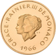 Monaco - Anlagegold: Rainier III. 1949-2005: 200 Francs 1966, 10 Hochzeitstag Mit Grace Kelly. Gad. - Altri & Non Classificati