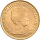 Niederlande - Anlagegold: Wilhelmina 1890-1948: 10 Gulden 1917, KM# 149, Friedberg 349. 6,70 G, 900/ - Gold- & Silbermünzen