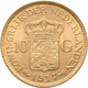 Niederlande - Anlagegold: Wilhelmina 1890-1948: 10 Gulden 1917, KM# 149, Friedberg 349. 6,70 G, 900/ - Monete D'Oro E D'Argento