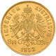 Österreich - Anlagegold: Franz Joseph I. 1848-1916: 8 Florin / 20 Francs 1892 (NP), KM# 2269, Friedb - Oesterreich