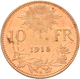 Delcampe - Schweiz - Anlagegold: Lot 3 Goldmünzen: 10 Franken (Vreneli) 1913 + 1915 + 1922, KM# 36, Friedberg 5 - Sonstige & Ohne Zuordnung