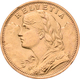 Schweiz - Anlagegold: Lot 2 Goldmünzen: 20 Franken 1922 B (Vreneli), KM# 35.1, Friedberg 499. Jede M - Otros & Sin Clasificación