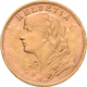 Delcampe - Schweiz - Anlagegold: Lot 4 Goldmünzen: 4 X 20 Franken 1935 LB (Vreneli). KM# 35.1, Friedberg 499. J - Otros & Sin Clasificación