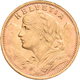 Schweiz - Anlagegold: 20 Franken 1935 B, Vreneli, Friedberg 499, KM#35.2, Gold 900/1000, 6,45 G, Vor - Sonstige & Ohne Zuordnung