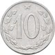 Tschechoslowakei: Lot 2 Münzen, Vatianten: 1) 10 Heller 1963 Mit Punkten, KM# 49.2, Novotny 62, Sehr - Checoslovaquia
