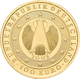 Deutschland - Anlagegold: 100 Euro 2002 Währungsunion (D), In Originalkapsel, Jaeger 493, Gold 999/1 - Alemania