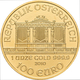 Österreich - Anlagegold: 100 Euro 2010 Wiener Philharmoniker. KM# 3095, Friedberg B5. 31,11 G (1 OZ) - Austria