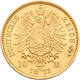 Preußen: Lot 2 Goldmünzen: Wilhelm I. 1861-1888: 10 Mark 1872 A + 1873 A, Jaeger 242. Jede Münze Wie - Monete D'oro