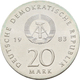 DDR: 20 Mark 1983, Martin Luther, Jaeger 1591, Vorzüglich-Stempelglanz. - Altri & Non Classificati
