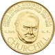 Medaillen Alle Welt: Großbritannien: Winston Churcill (1874-1965); Goldmedaille 1957 Der Banco Italo - Ohne Zuordnung