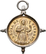 Medaillen - Religion: Italien/Viterbo: Vergoldete Wallfahrtsmedaille, 18. Jahrhundert, Av: S. ROSA D - Unclassified