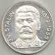 Comunismo, Storia, Unione Sovietica, J.V. Stalin 1879-1955, Mistura Argentata 16 Gr. Cm. 3,5. - Altri & Non Classificati