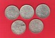 Lot 5 Pièces  5 Francs Argent Semeuse 1960/62/63/64 - Autres & Non Classés