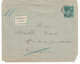 1893 - REPIQUAGE " HENRY DE MARTIN PHILATELISTE NARBONNE " Sur ENVELOPPE ENTIER POSTAL SAGE 5c Pr GENEVE RETOUR INCONNU - 1877-1920: Période Semi Moderne