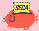 Sticker - SECA - Spaar Varken - Pegatinas