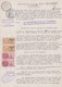 Fiscaux Sur Document 1934 Dénonciation Timbres De Dimension Bloc De Deux Et Fiscal Bloc De Deux - Lettres & Documents