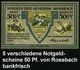 Rossbach 1921 50 Pf. Infla-Notgeldscheine: Schlacht Bei Rossbach, 5 Verschied. Motive , Alle Bankfrisch, Sehr Dekorativ! - Other & Unclassified