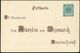 DEUTSCHES REICH 1895 (Apr.) PP 5 Pf. Krone Grün/weiß: Jubelgruß.. Dem Fürsten V. Bismarck.. = Bismarck-Büste Mit Pickelh - Andere & Zonder Classificatie