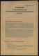 B.R.D. 1963 (Okt.) Faltblatt: HINWEISE Für Geschenksendungen In Die Sowjetzone.. (Format A5, 4 Seiten) Des Büros Für Ges - Sonstige & Ohne Zuordnung