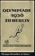 Berlin 1936 (Jan.) Illustrierte Broschüre "OLYMPIADE 1936 ZU BERLIN", Winklers Verlag Gebr. Grimm48 Seiten (Darmstadt) T - Non Classés