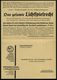 MANNHEIM 2/ DEUTSCHES REICH 1934 (12.5.) PFS 3 Pf. A. Reklame-Klapp-Kt: ..das Neue Lichtspielgesetz V.16.2.1934.. = NS-K - Cinema