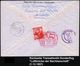 ÖSTERREICH 1957 (1.12.) Roter SSt: GRAZ/TAG DER BRIEFMARKE/BRIEFM.AUSST./AMERIKA-HAUS (Flaggen) EF 1 S.+25 Gr. TdB + Grü - Andere (Lucht)