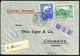 PERU 1938 (8.4.) 2K-Gitter: LIMA + Stummer RZ + Viol. Leit-Stempel: VIA E E. U U. Via Cristobal, Miami, New York (rs. Di - Altri (Aria)