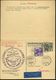 NIEDERL.INDIEN 1940 (30.9.) Erstflug (KNILM): Makasser - Minahssa - Amboina (vs. AS) Auf Antwort-P 3 1/2 C. + 3 1/2. Cen - Sonstige (Luft)