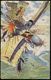 RUSSLAND 1916 (ca.) Künstler-Color-Propaganda-Ak: "Heldentod Des Russ. Fliegers Nesterow" Luftkampf (durch Rammen) Ungeb - Aerei