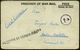 CANADA 1942 (20.11.) MaWellenSt.: BASE A.P.O./CANADA + Schw. Zensur-1L: EXAMINED BY CENSOR + Hs. Ziffern (Wo.5) + Viol.  - Red Cross