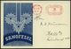 BERLIN/ *2v 1936 (17.11.) PFS 3 Pf. Auf Blauer Reklame-Kt.: SANOFELOL.. (Zahnräder, Rs. Text = Leber-Gallen-Medikament)  - Pharmacie