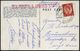 GROSSBRITANNIEN /  U.S.A. 1955 (7.9.) 1K: PAQUEBOT/POSTED AT SEA/RECEIVED/SOUTHAMPTON Auf Großbrit. 2 1/2 P. Elizabeth I - Maritiem