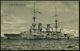 KIEL/ *1ff 1914 (19.8.) Bd.MaSt. + Seltener, Viol. Bord-2L: Marine-Feldpost/ S.M.S. "Mecklenburg" (= MSP No. 137) Linien - Schiffahrt