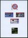 B.R.D. 1997 (Aug.) 110 Pf. "Deutscher Fußballmeister F.C. Bayern München", 79 Verschied. Color-Entwürfe Der Bundes-druck - Covers & Documents