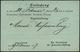 BRAUNSCHWEIG/ *1l 1907 (19.2.) 1K-Gitter Auf Amtl. P 2 Pf. Germania + Rs. Zudruck: Einladung..Vorstandssitzung Brunonia- - Zonder Classificatie