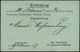 BRAUNSCHWEIG/ *1l 1907 (19.2.) 1K-Gitter Auf Amtl. P 2 Pf. Germania + Rs. Zudruck: Einladung..Vorstandssitzung Brunonia- - Non Classés