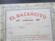 Delcampe - Argentinien 1895 Kartenbrief Innen Mit Werbedruck El Bazarcito Cordoba / Weihnachten Alberto Isla - Briefe U. Dokumente