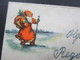 Rumänien 1950 / 60er Jahre Kleiner GA Umschlag Mit Bild Vom Weihnachtsmann / Nikolaus. Verwendet 1962 - Storia Postale