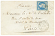 "BUREAU SEDENTAIRE - Utilisation Du 25c EMPIRE" : 1854 25c(n°15) TB Margé Obl. AOB Sur Enveloppe Pour PARIS. Utilisation - Bolli Militari (ante 1900)