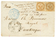 CORPS EXPEDITIONNAIRE DU MEXIQUE : 1863 Paire 10c AIGLE + Mention Manuscrite "EXPEDITION DU MEXIQUE / VAISSEAU LE TOURVI - Legerstempels (voor 1900)