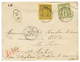 "Tarif PRE-UPU Pour ST HELENE " : 1882 SAGE 35c + 1F Obl. AUBIGNY CHER Sur Enveloppe Pour L' ILE De STE HELENE Avec Cach - Andere & Zonder Classificatie