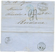 1863 Cachet Rare MEXIQUE LOUISIANE Au Verso D'une Lettre De VERA-CRUZ Pour BORDEAUX. Superbe. - Schiffspost