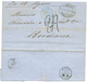 1863 Cachet Rare MEXIQUE LOUISIANE Au Verso D'une Lettre De VERA-CRUZ Pour BORDEAUX. Superbe. - Maritieme Post