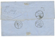 "CHELIFF" : 1863 20c(n°14)x2 + 10c(n°21) Obl. ANCRE + CHELIFF 26 Mars 63 (faible) Sur Lettre De CONSTANTINOPLE. B/TB. - Correo Marítimo